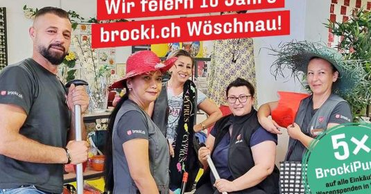 Das Team der brocki.ch-Filiale Wöschnau.