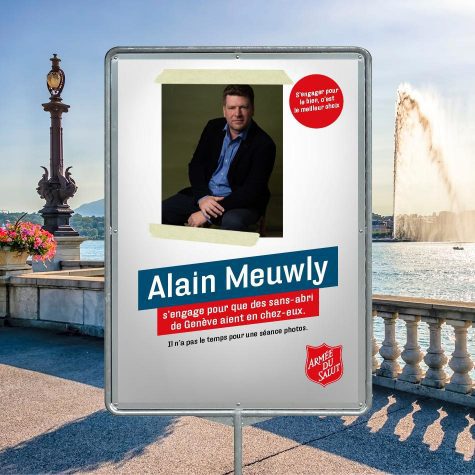 Wahlplakat von Alain Meuwly, Heilsarmee.