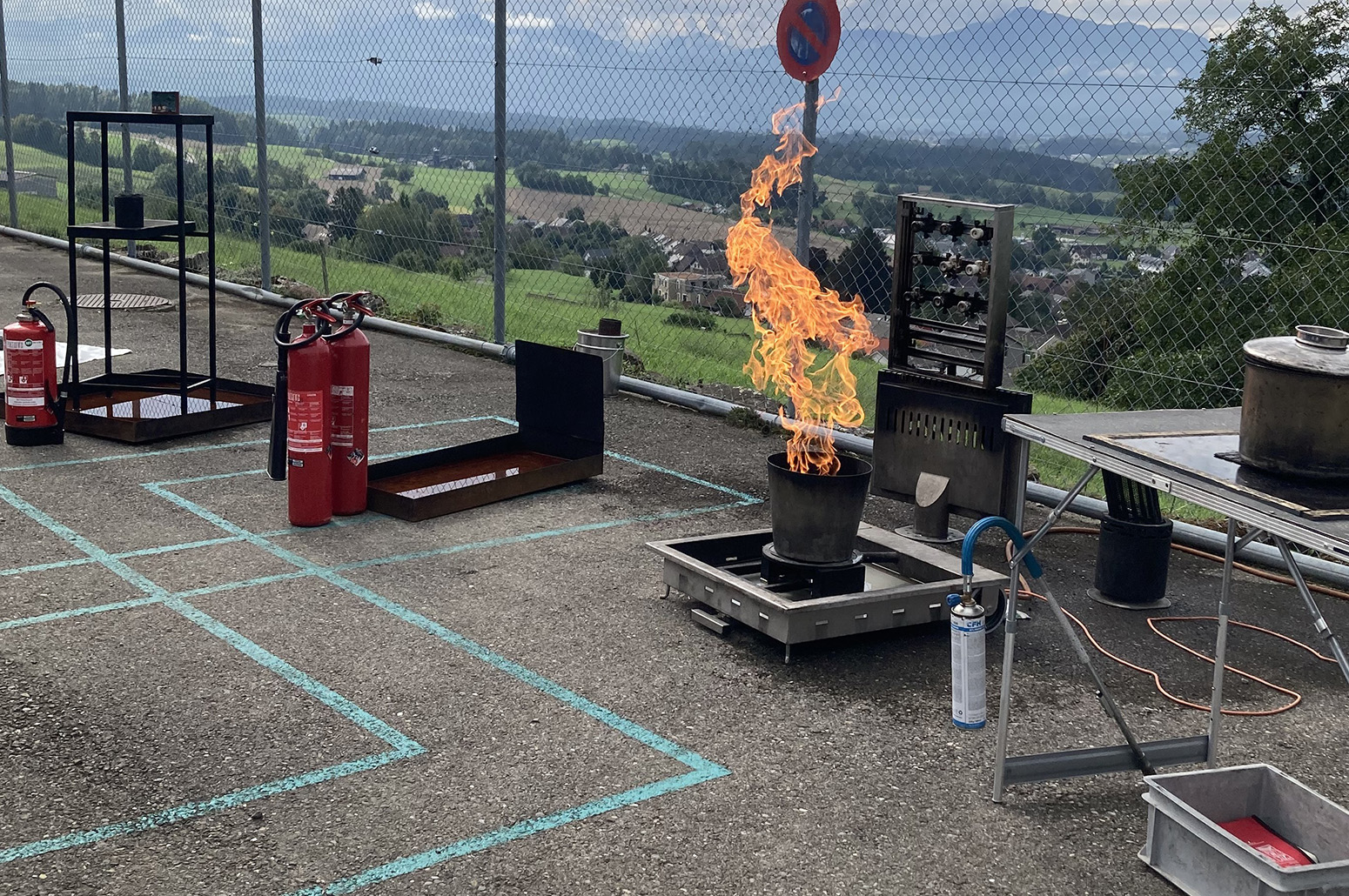 Feuer im Kessel, Kinder- und Jugendhaus Paradies, Brandschutzübung (2024).