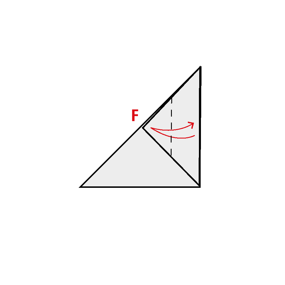 Faltanleitung Origami Taube. Schritt 4.