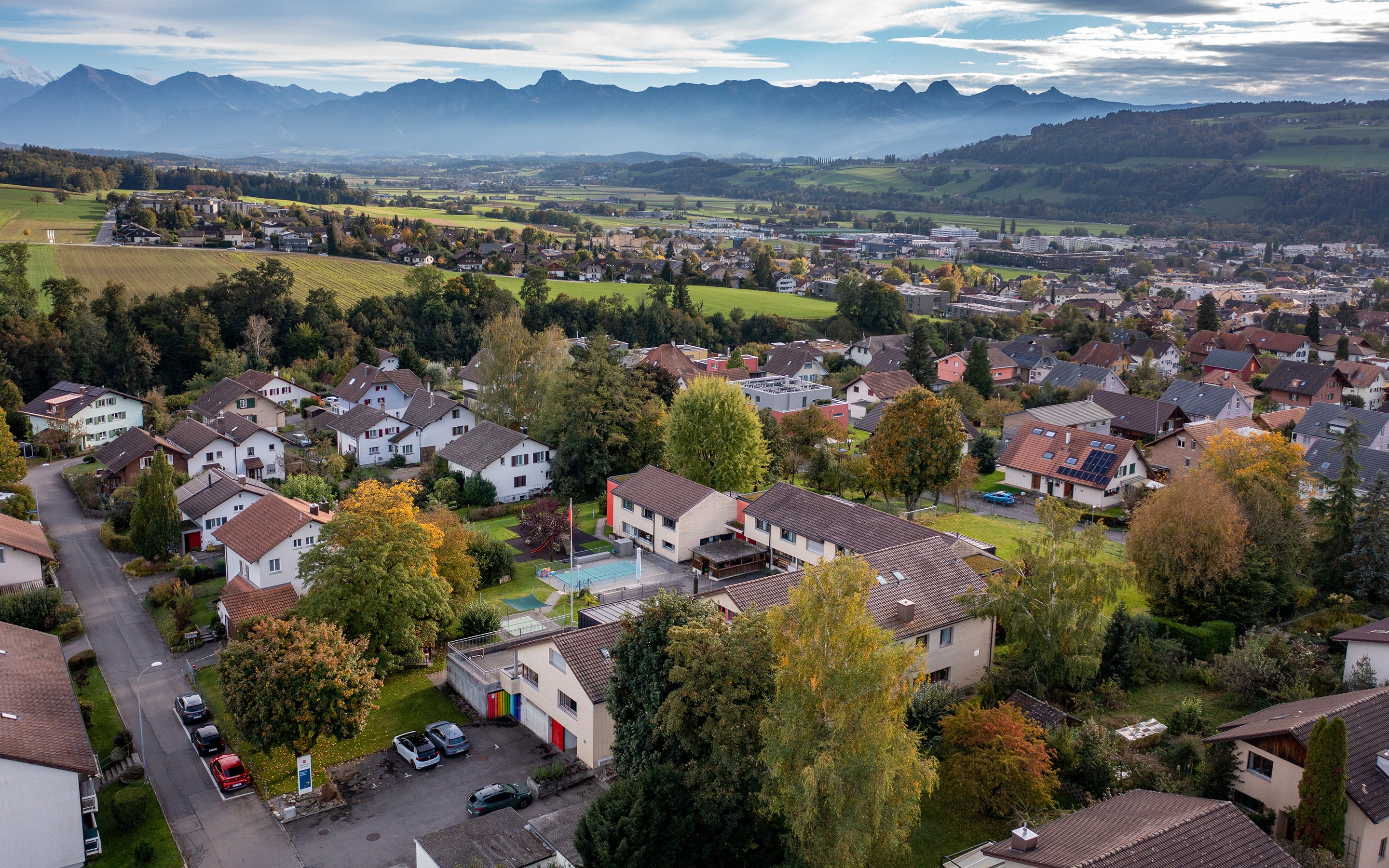 Drohnenaufnahme, Kinderheim Sonnhalde (2024).